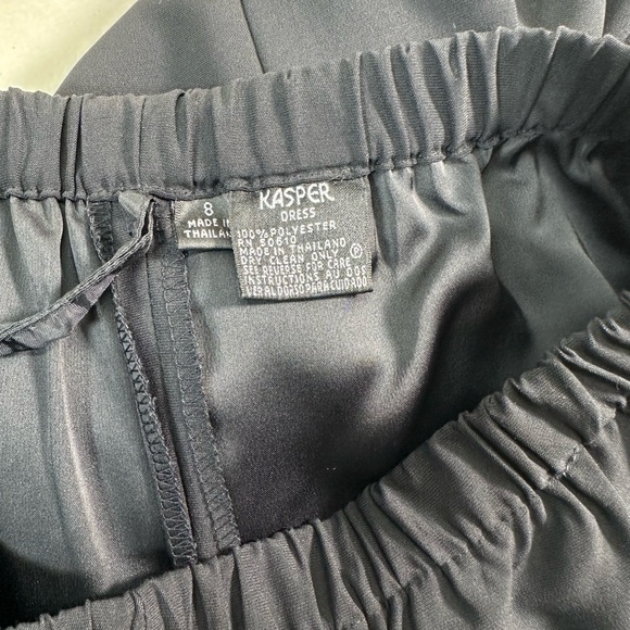 Kasper Women’s Black Elastic-Waist Wide Leg Pants Size 8 - Picture 7 of 7